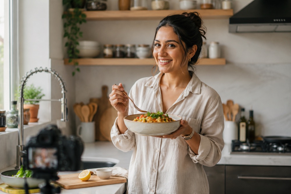 Priya Reddy preparing food